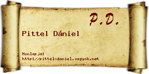 Pittel Dániel névjegykártya